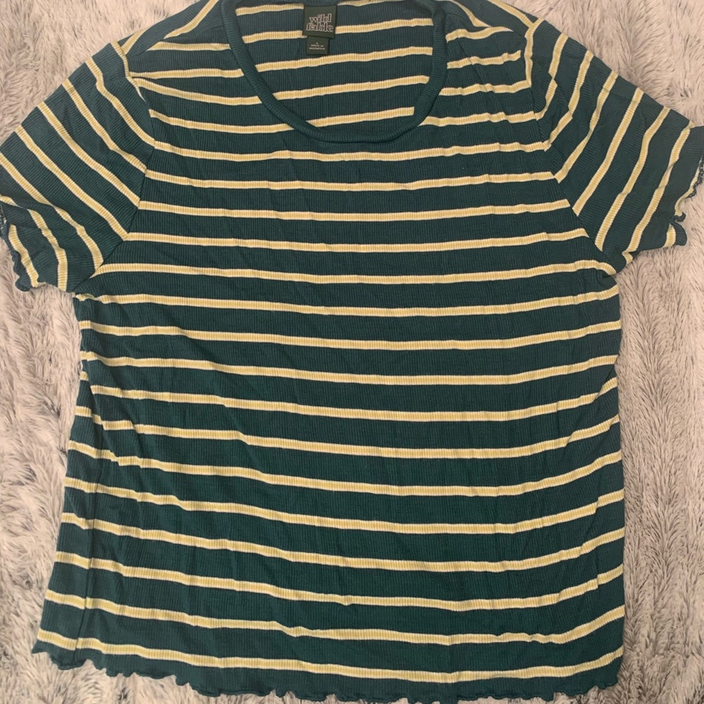Cropped Striped Tee